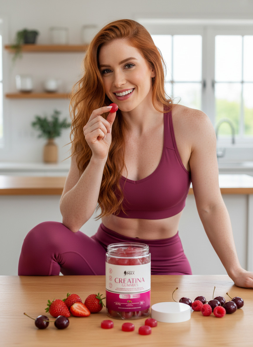 provando creatina em goma